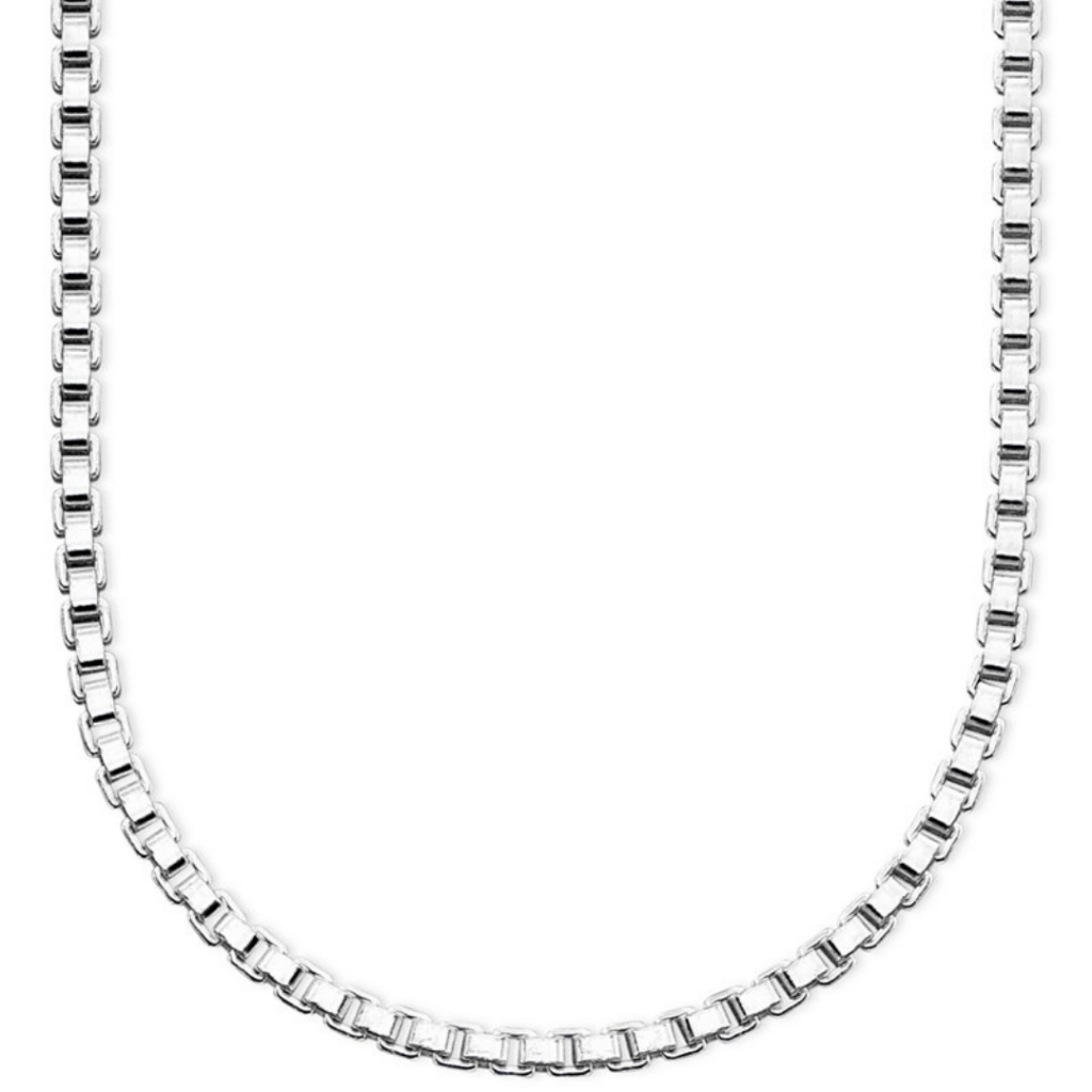 Sterling Silver Rounded Box Chain 18